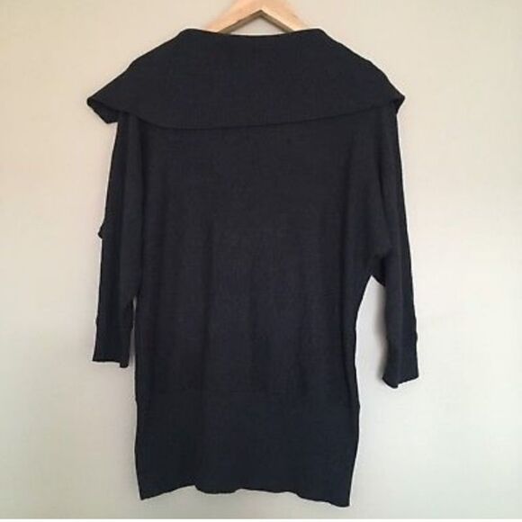 WHBM Women's black Sweater Cowl Neck - Picture 3 of 5